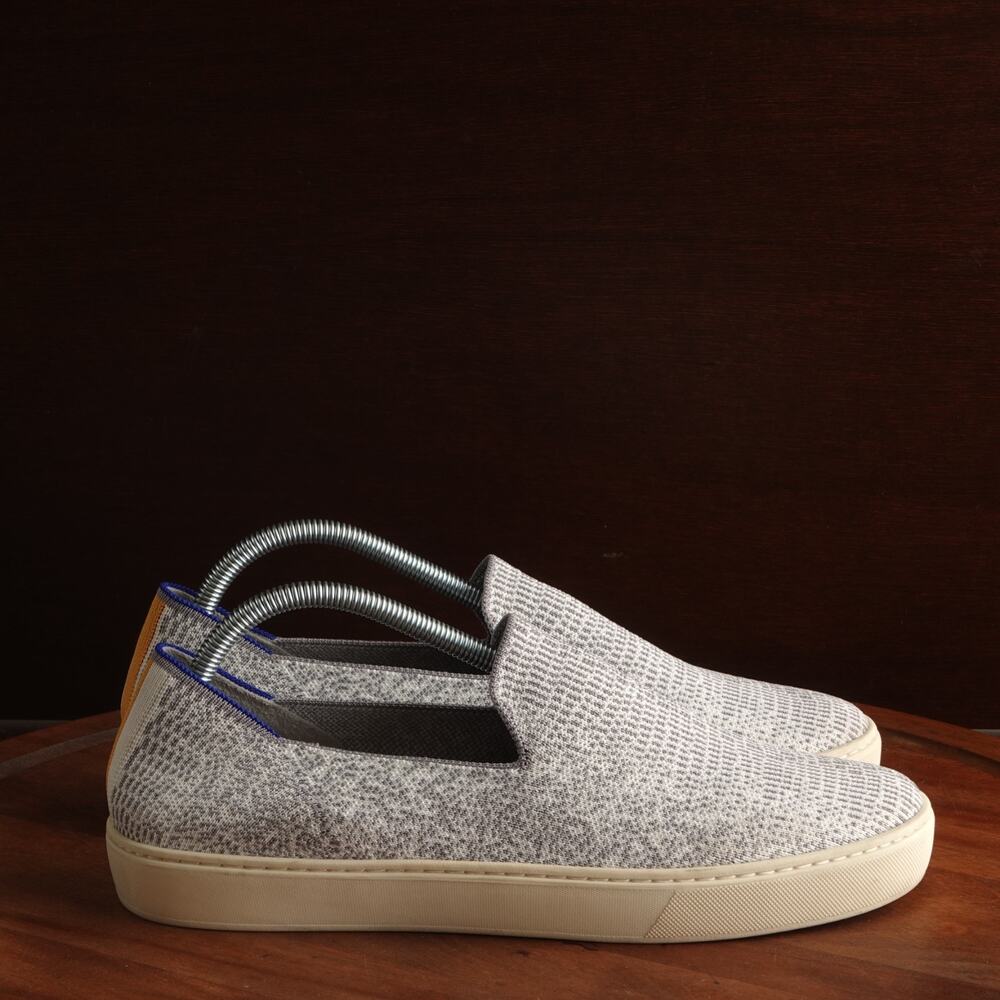 Rothy's Sneakers WMS SZ 11 White Gray Original Knit Python‎ Preppy Comfort Shoes